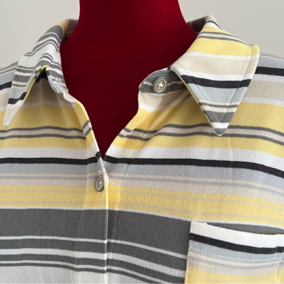 Denim & Co. printed heavenly jersey button front top NWOT - Picture 3 of 10